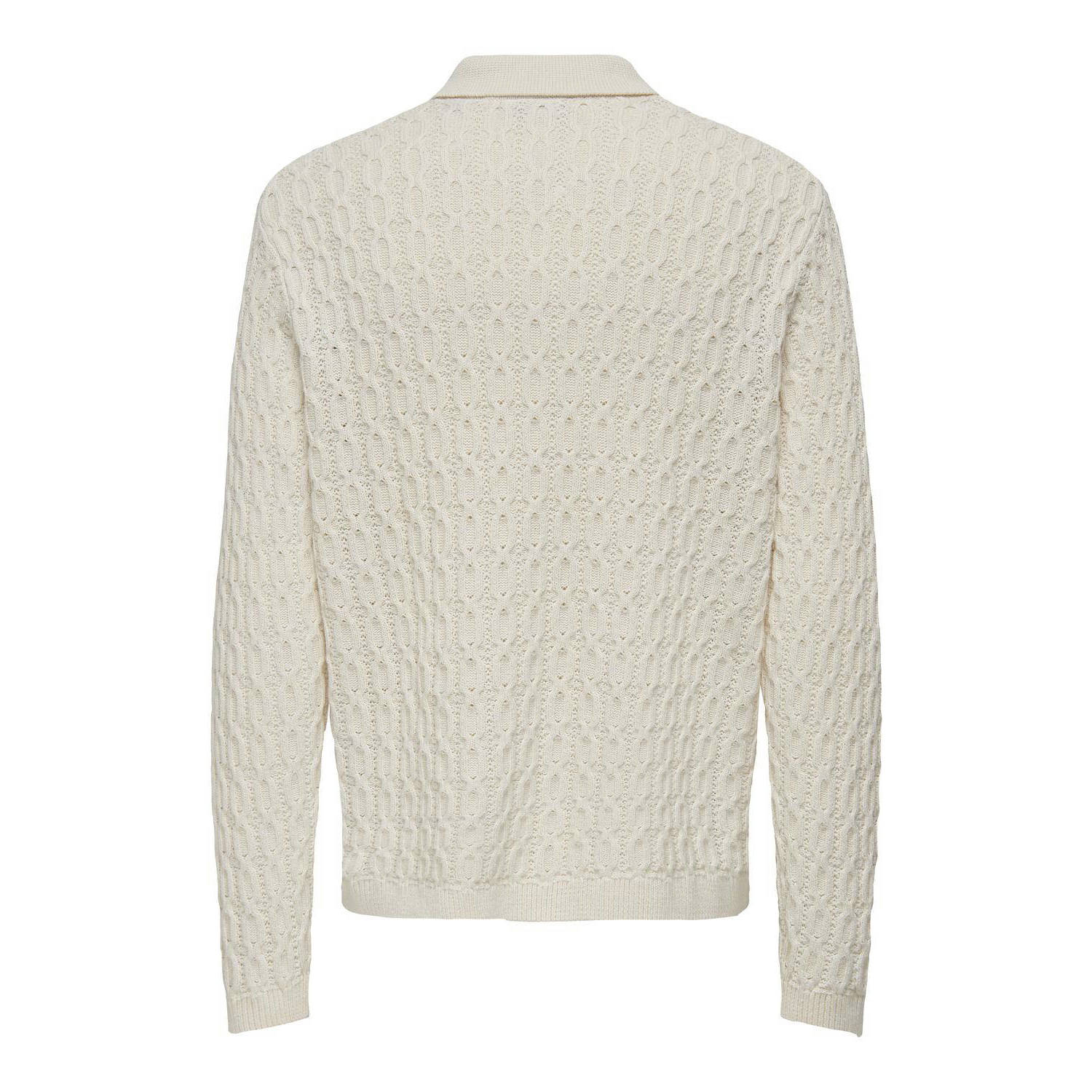ONLY & SONS gebreide trui ONSLEONARD ecru
