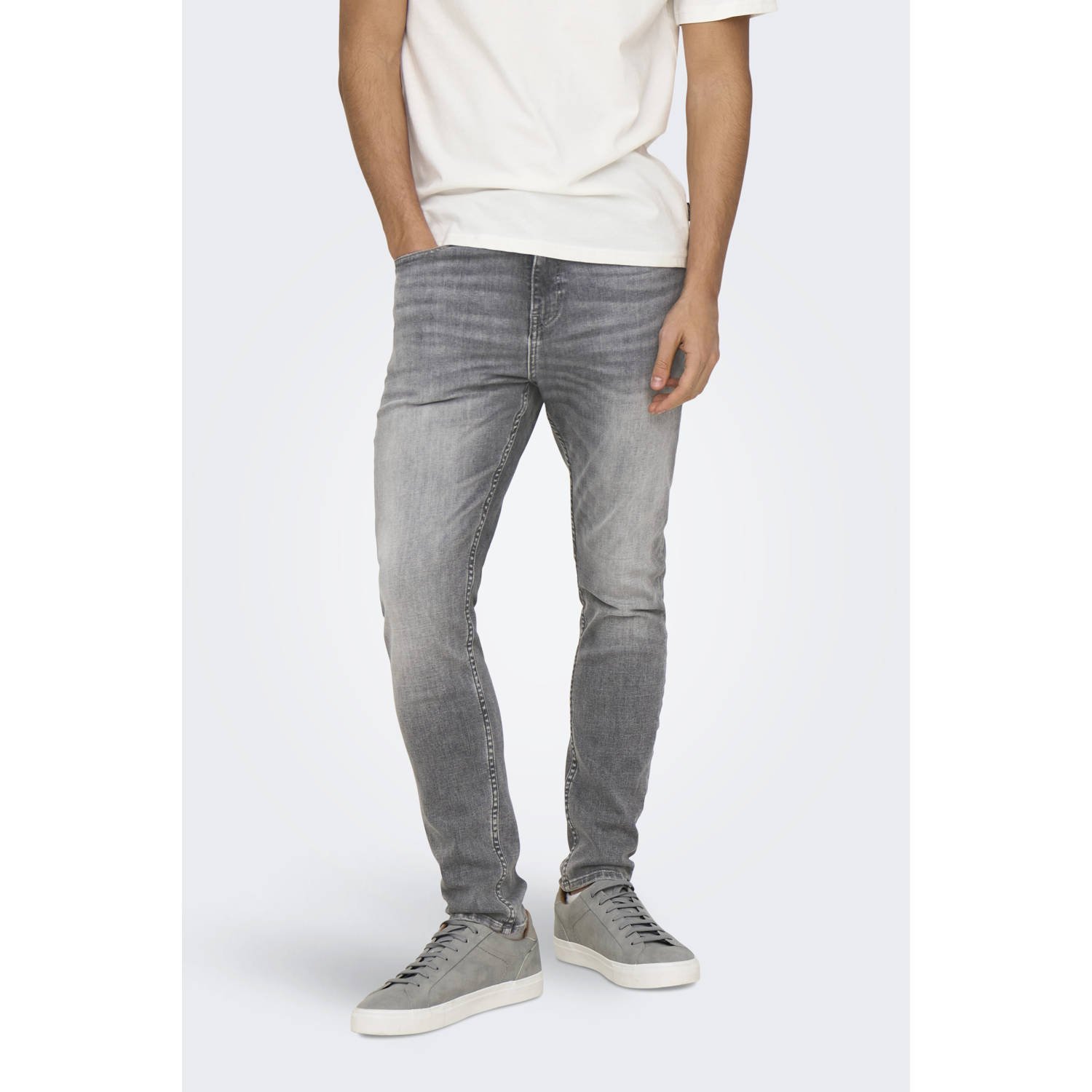ONLY & SONS slim fit jeans medium grey enim