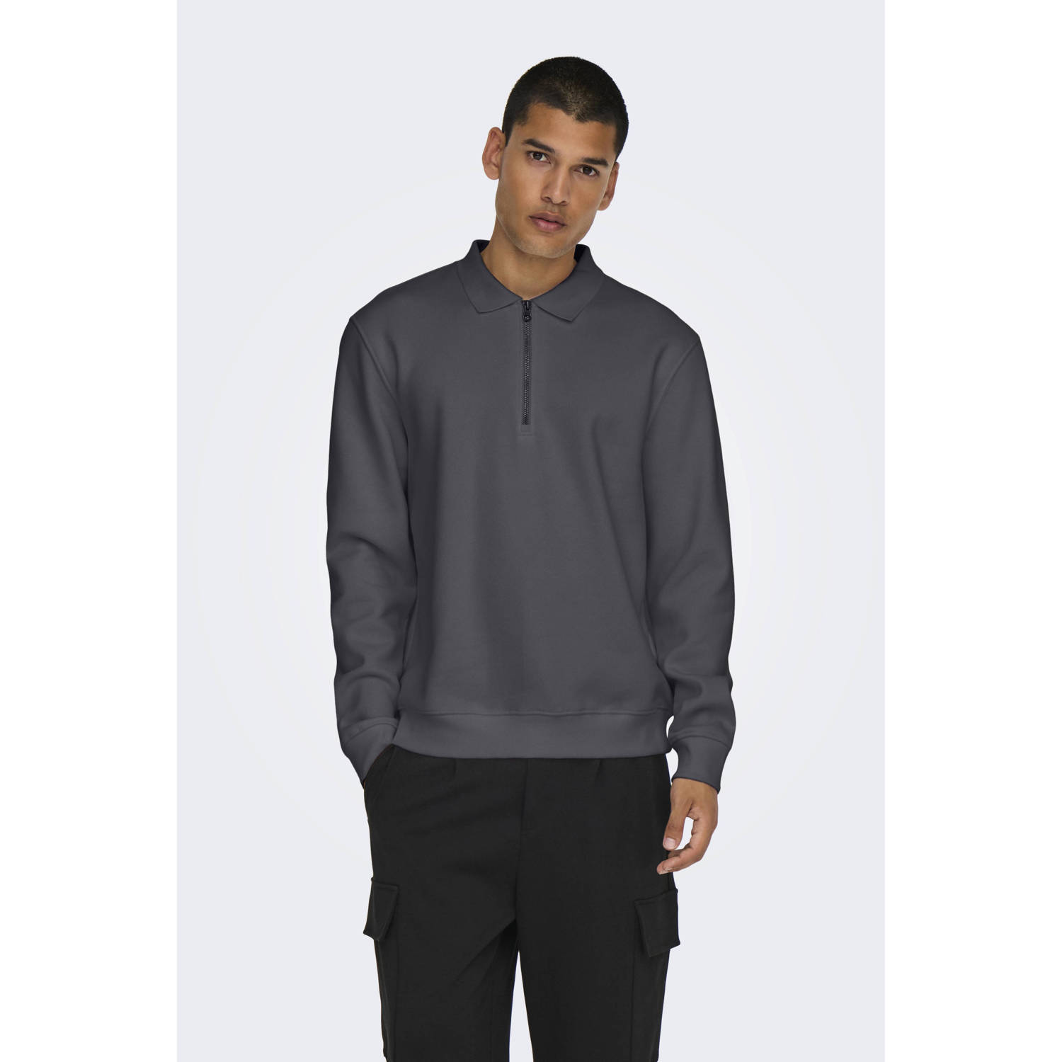 ONLY & SONS sweater ONSABBOTT grijs