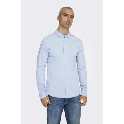ONLY & SONS zakelijk overhemd lichtblauw afbeelding