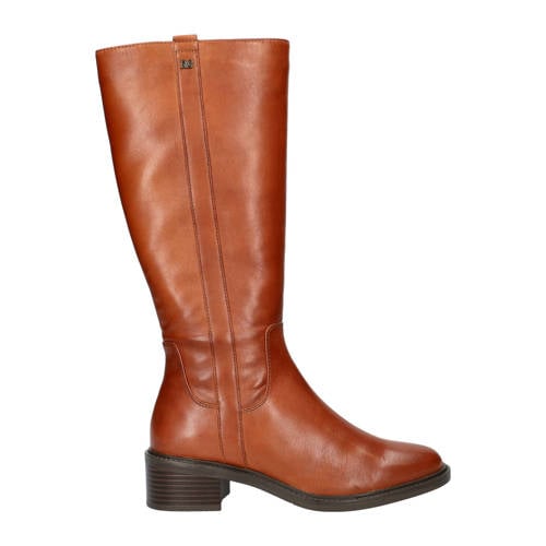 Regarde le ciel Moira gevoerde leren laarzen cognac afbeelding