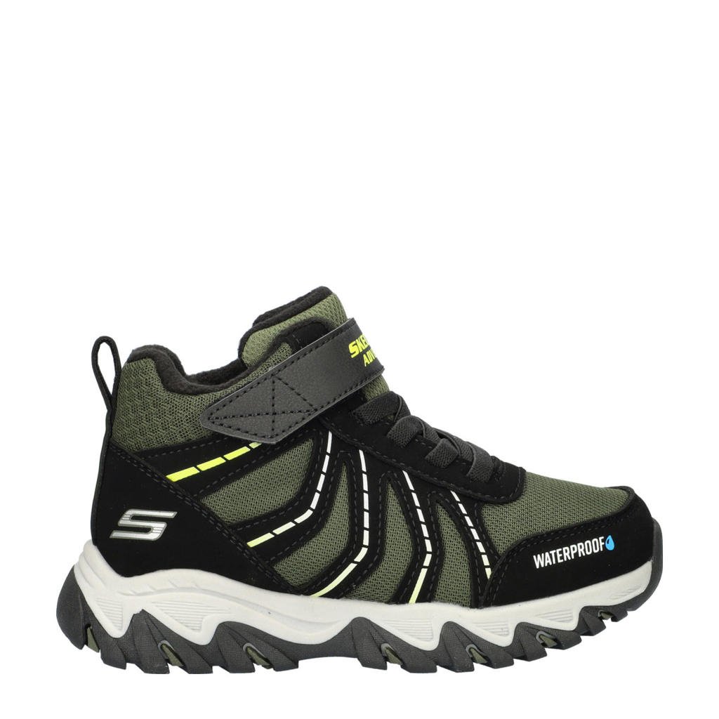 Zwarte jongens Skechers Rugged Ranger chunky sneakers van nylon met klittenband