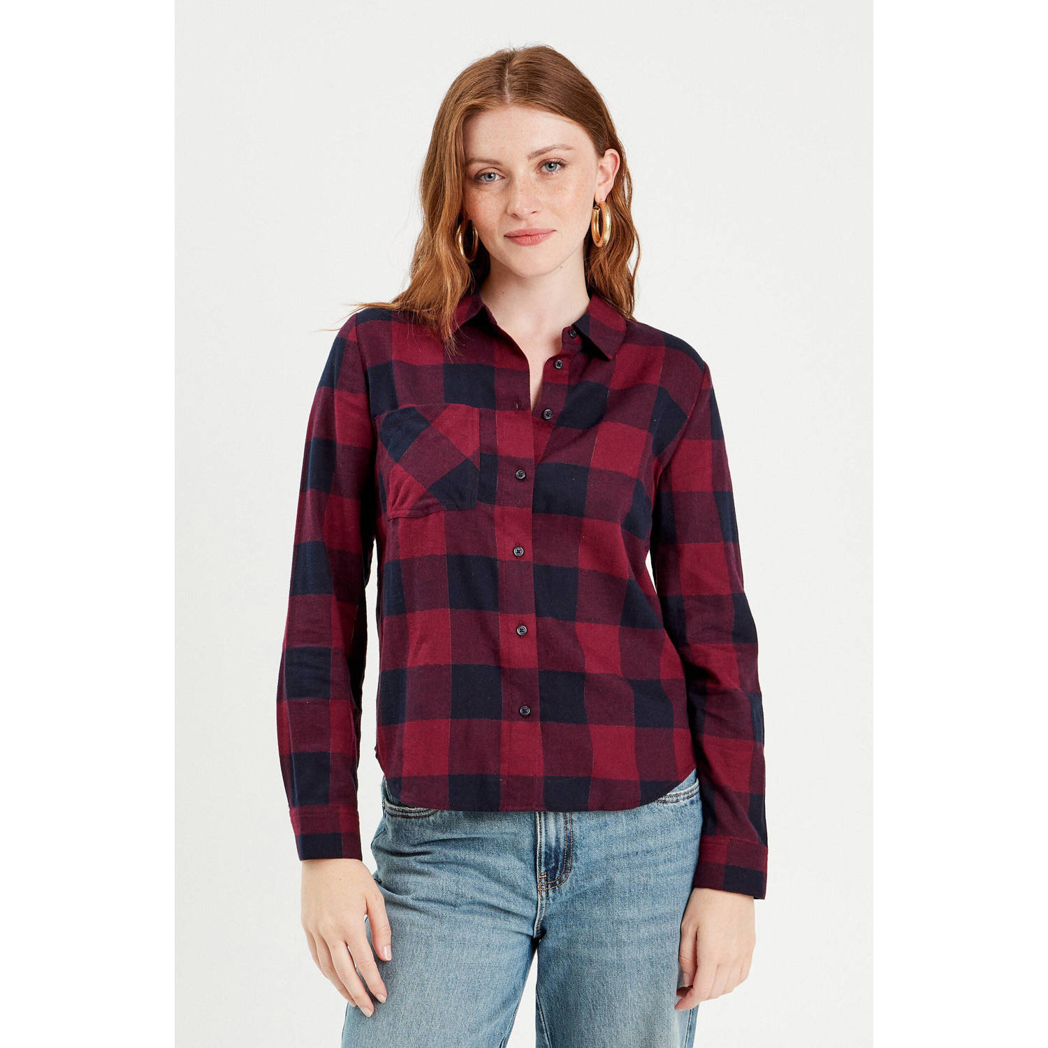 Cache blouse rood zwart