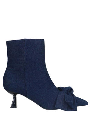 denim enkellaarzen blauw
