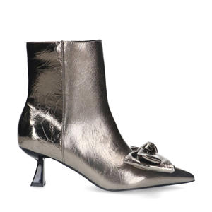   enkellaarzen metallic grijs