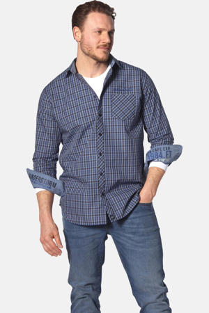 casual overhemd blauw
