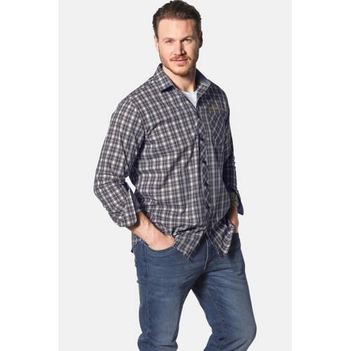 Jan Vanderstorm casual overhemd blauw afbeelding