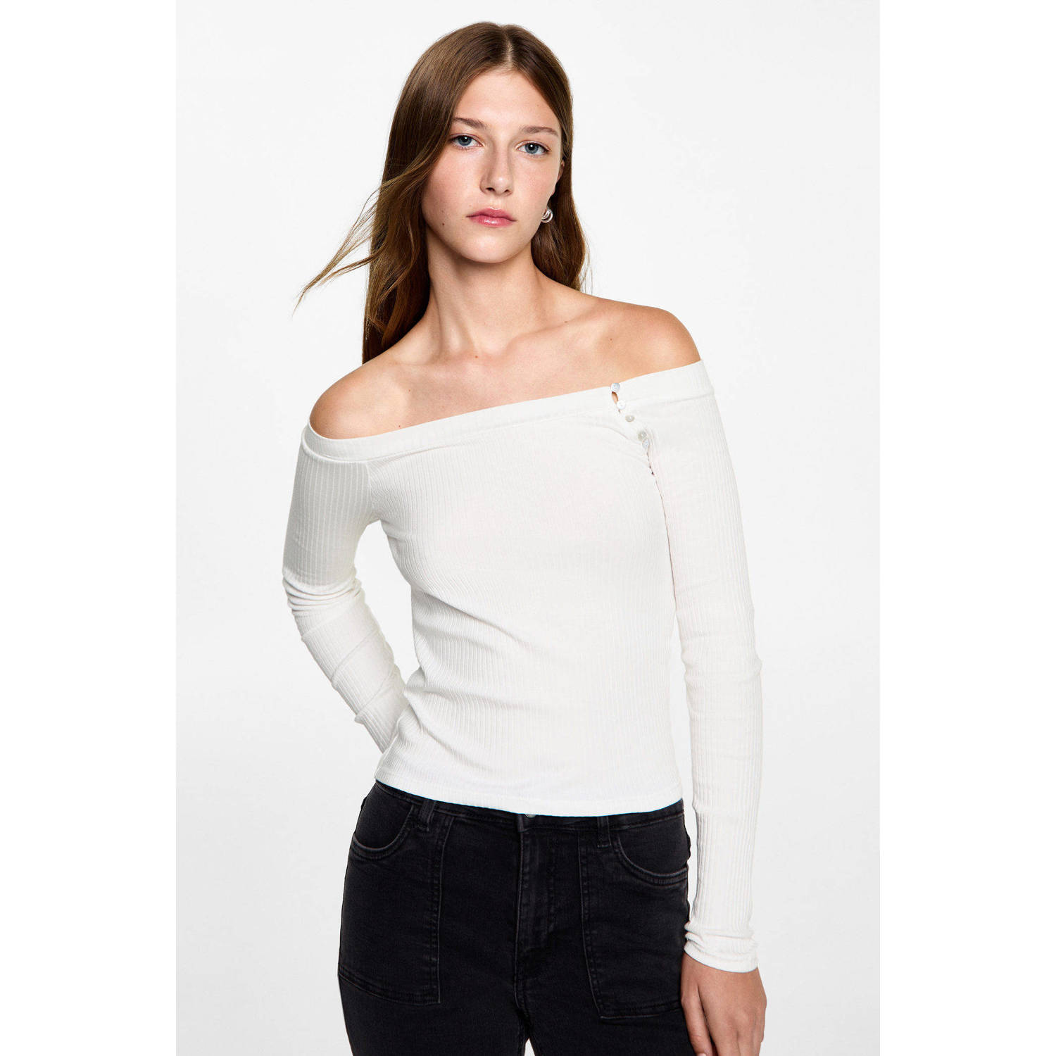 MANGO TEEN off shoulder top wit
