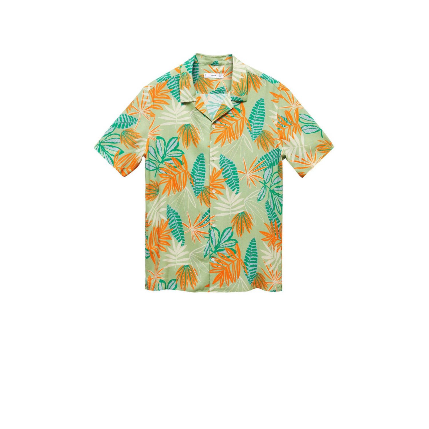 Mango Man overhemd met all over print groen