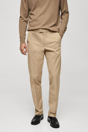 regular fit pantalon lichtbeige