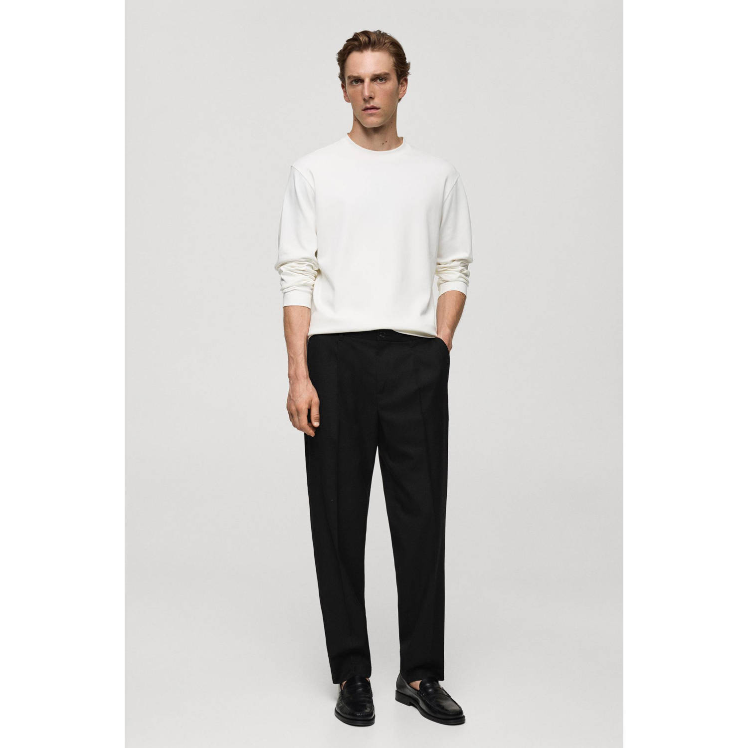 Mango Man relaxed chino zwart