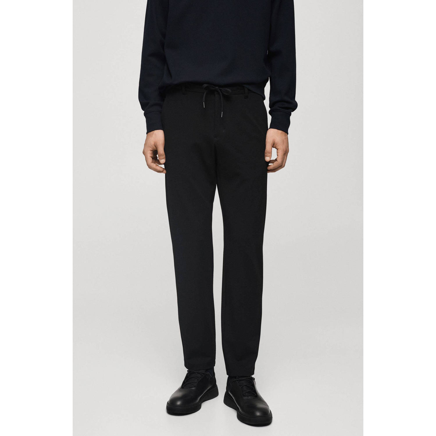 Mango Man slim fit pantalon zwart