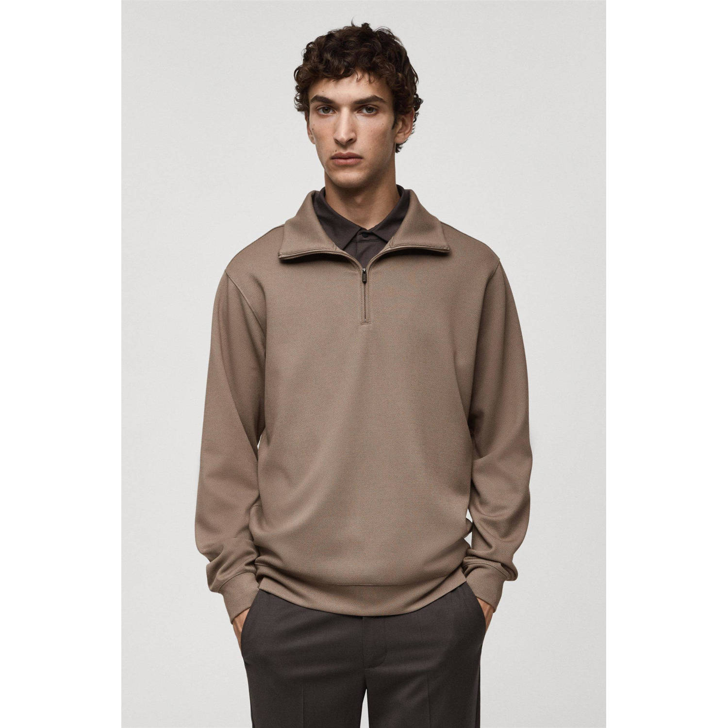Mango Man sweater lichtbruin
