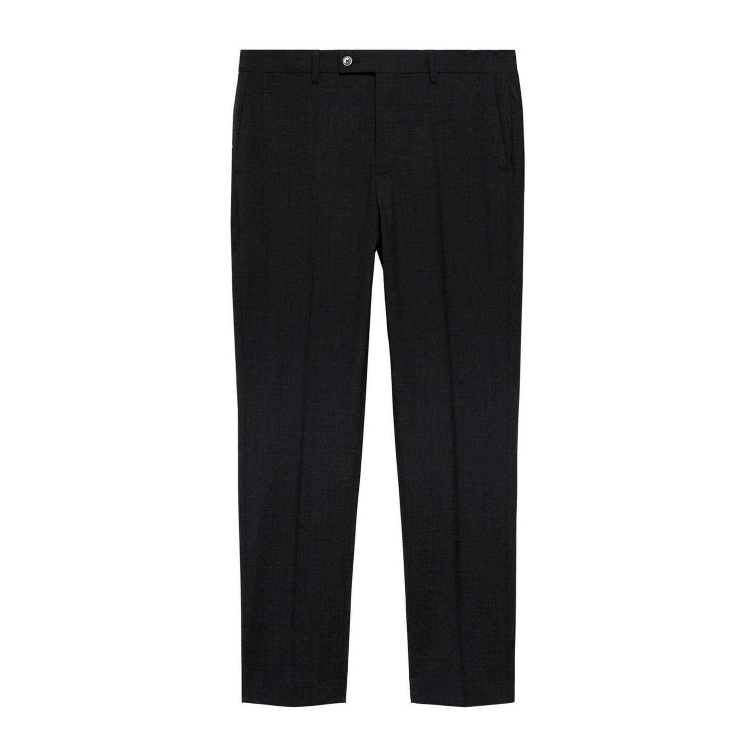 Mango Man wollen slim fit pantalon grijs