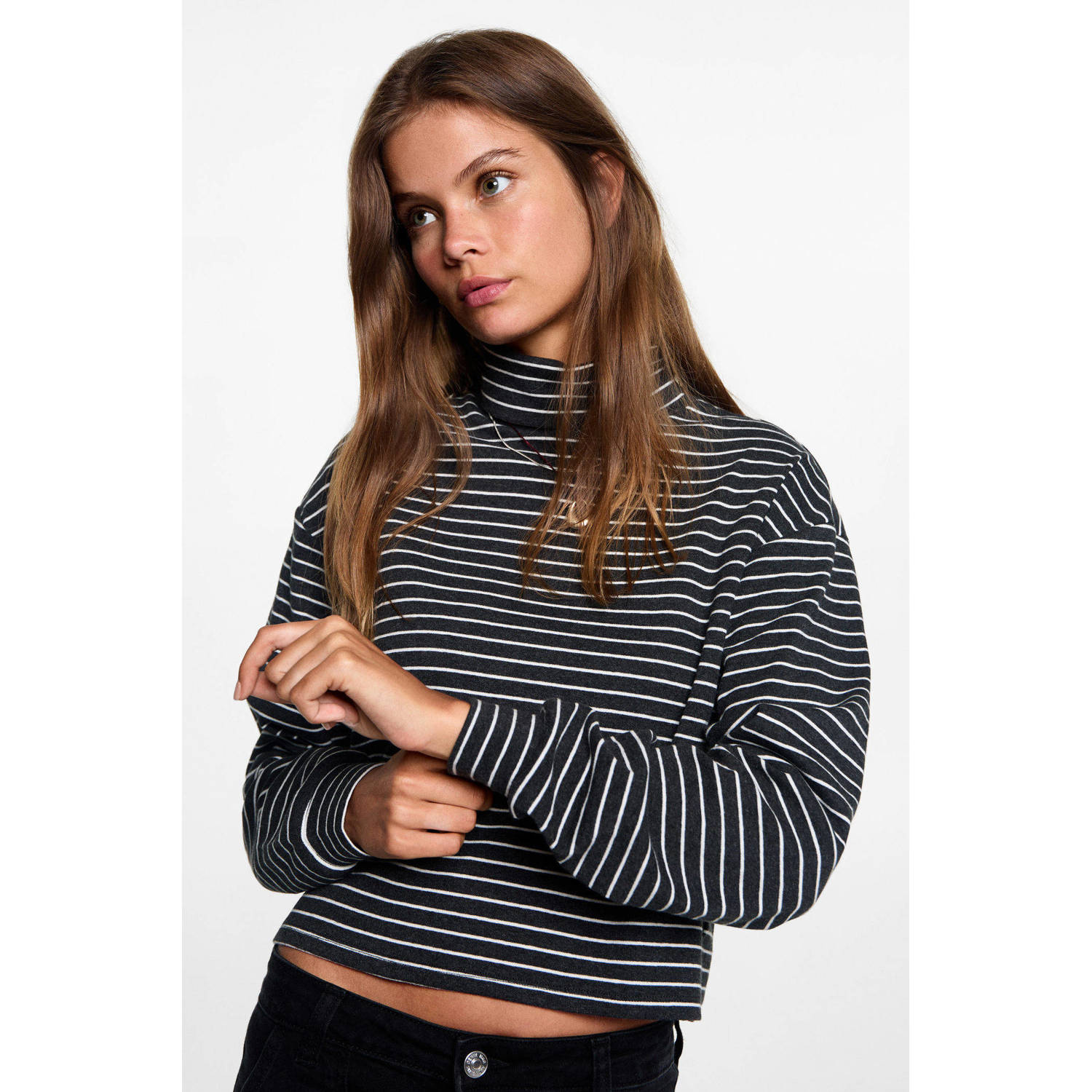 MANGO TEEN gebreide trui zwart