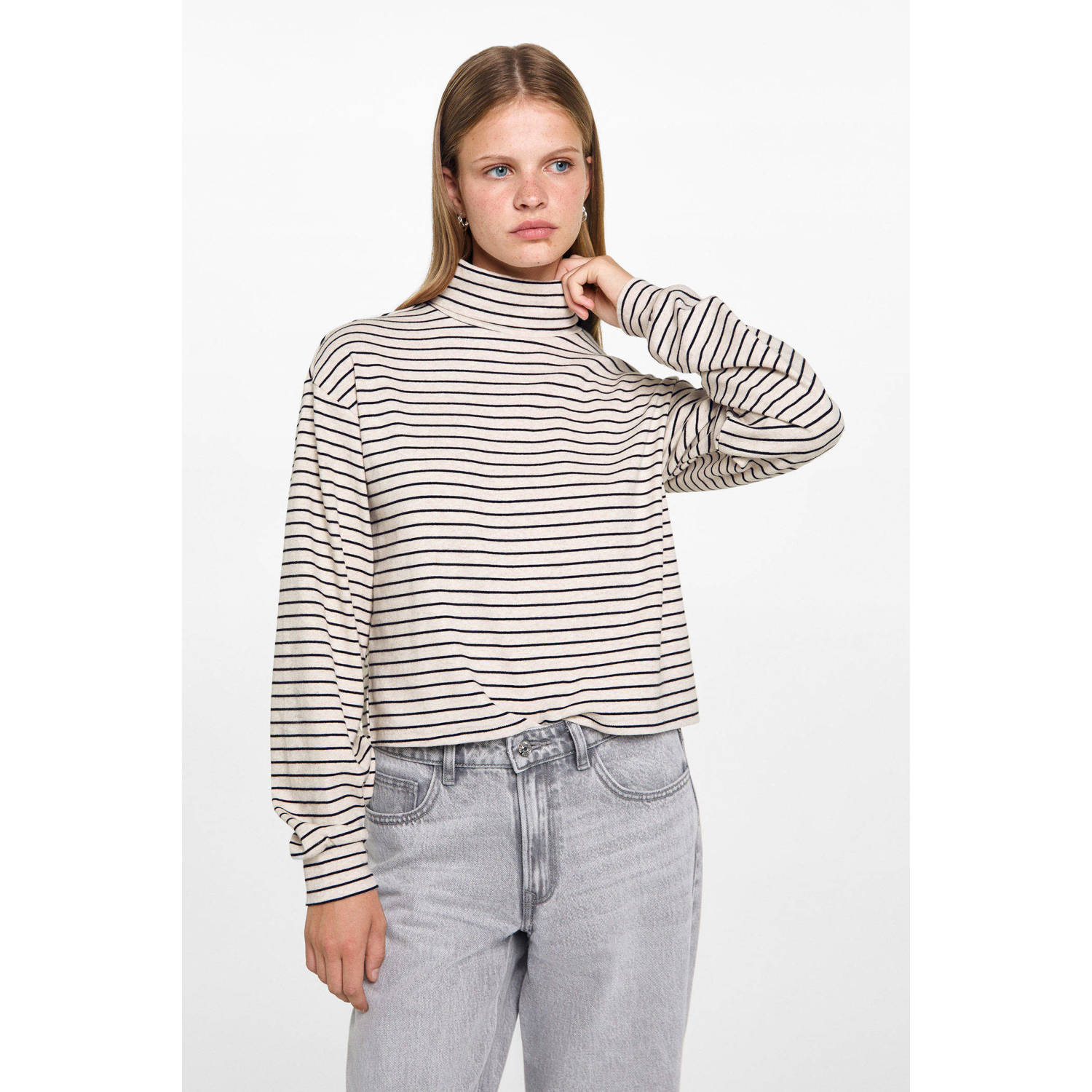 MANGO TEEN gebreide trui beige