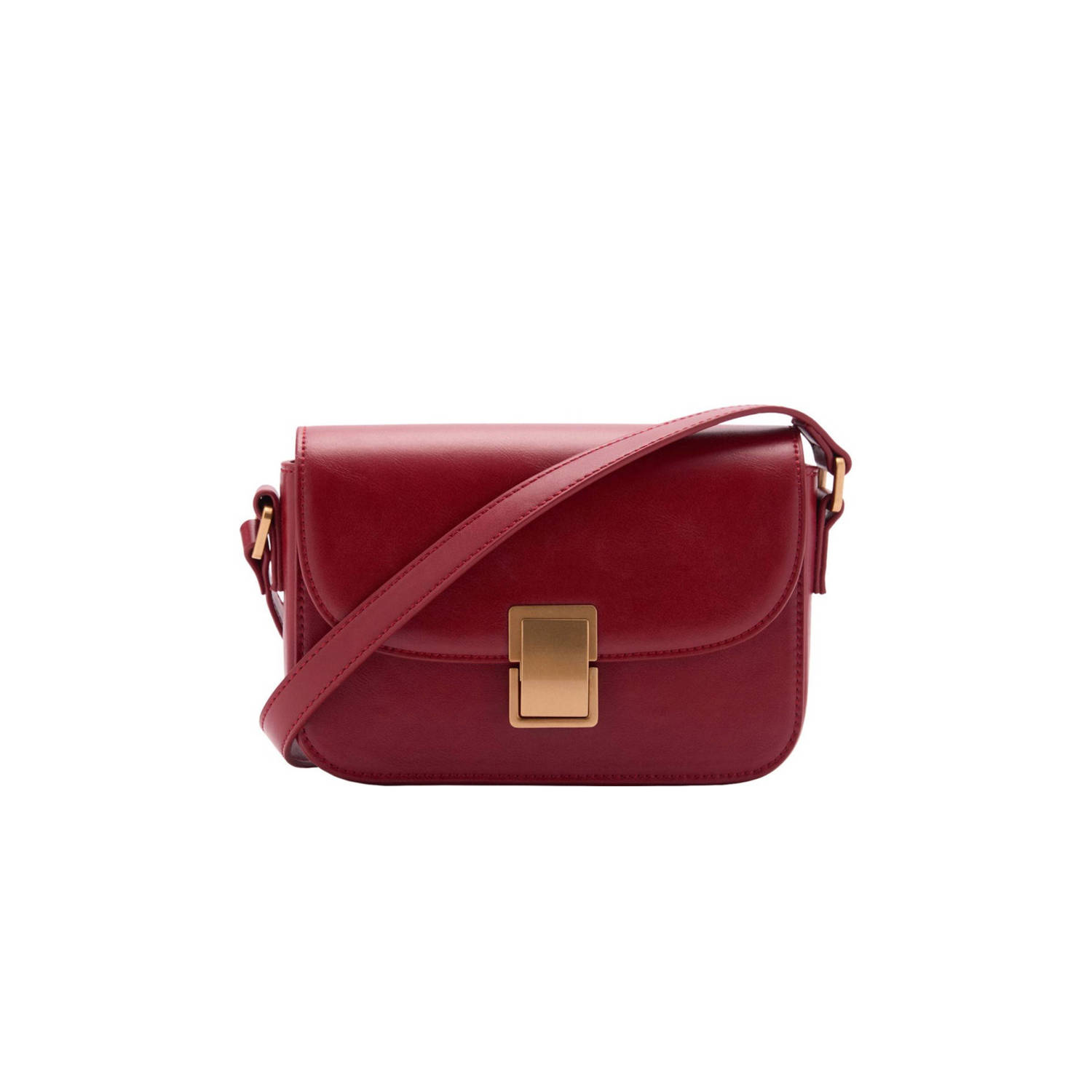 MANGO TEEN imitatieleren schoudertas rood