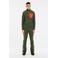 Protest sweater fleece PRTCARE olijfgroen/oranje