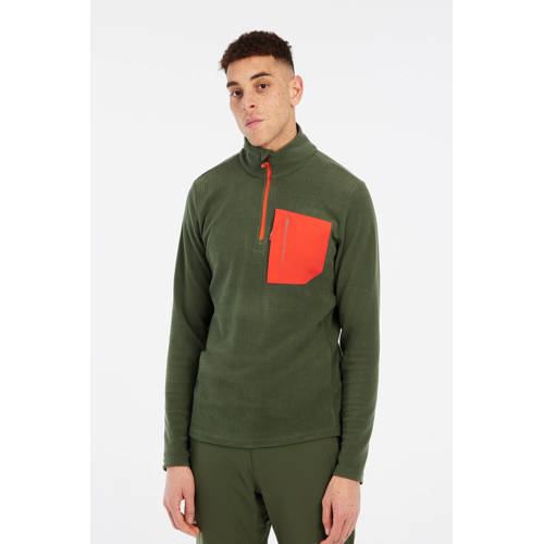 Protest sweater fleece PRTCARE olijfgroen/oranje afbeelding