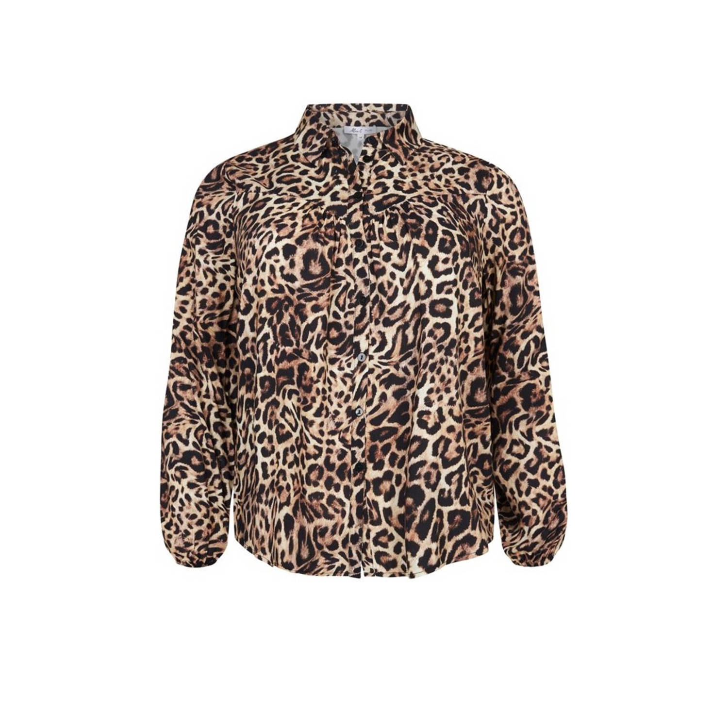 Miss Etam Plus blouse Gracie met panterprint