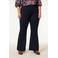Miss Etam Plus flared broek Mara donkerblauw