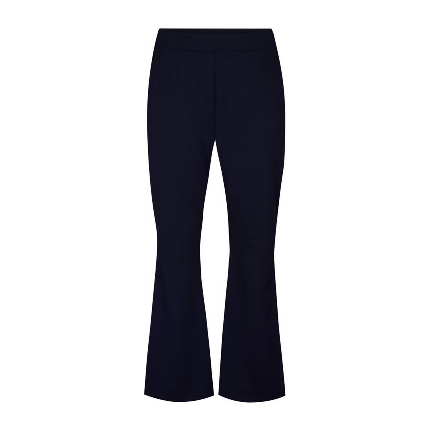 Miss Etam Plus flared broek Mara donkerblauw