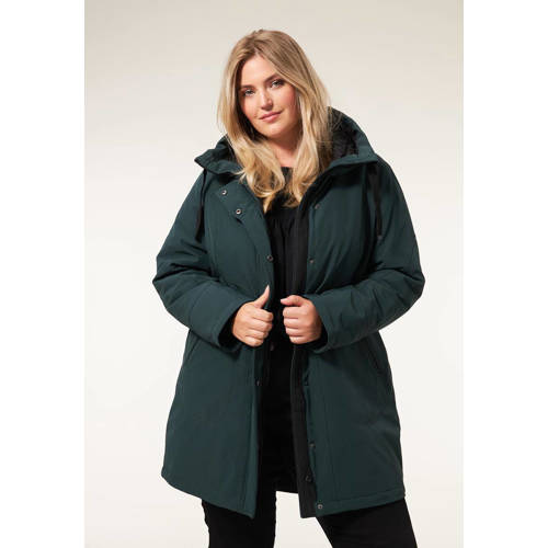 Miss Etam Plus shoftshell jas Wanda pine green afbeelding