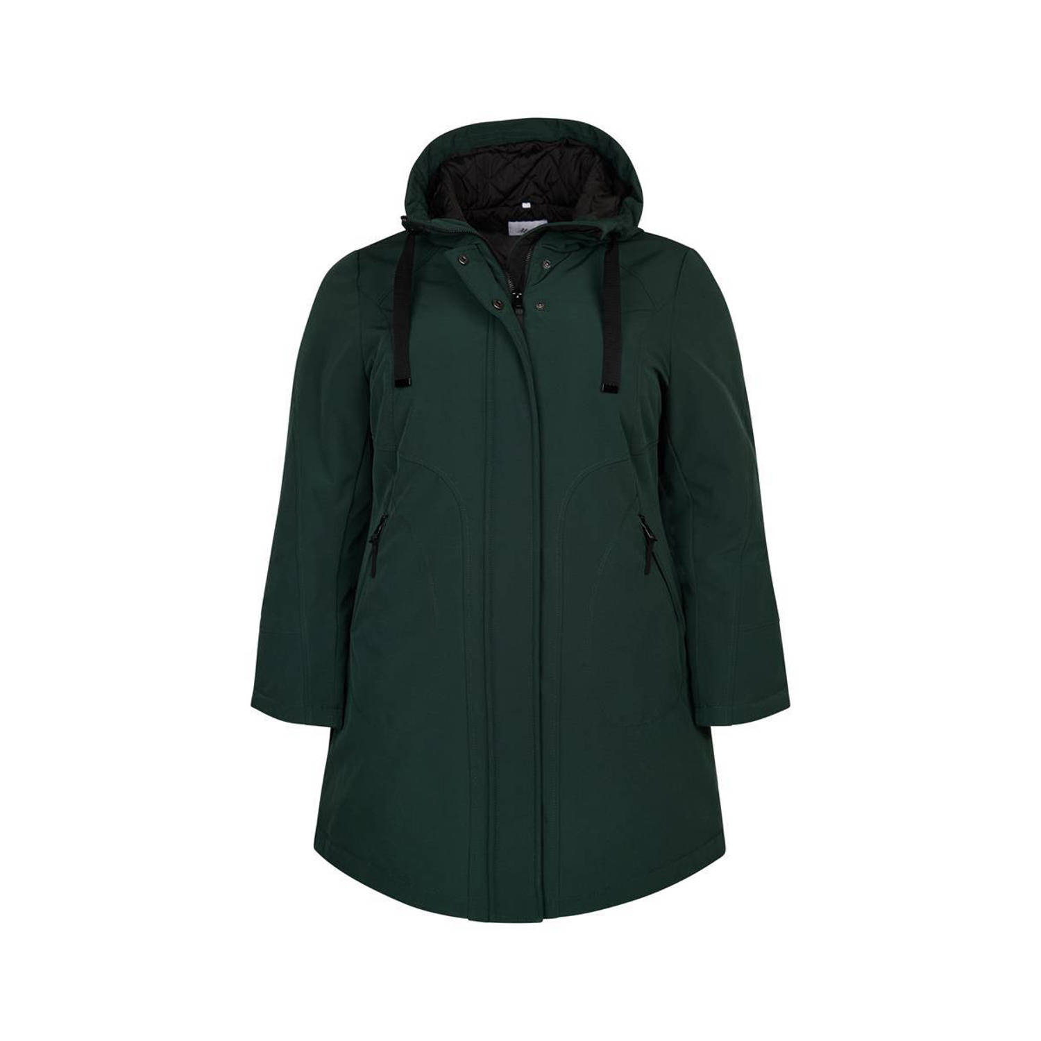 Miss Etam Plus shoftshell jas Wanda pine green