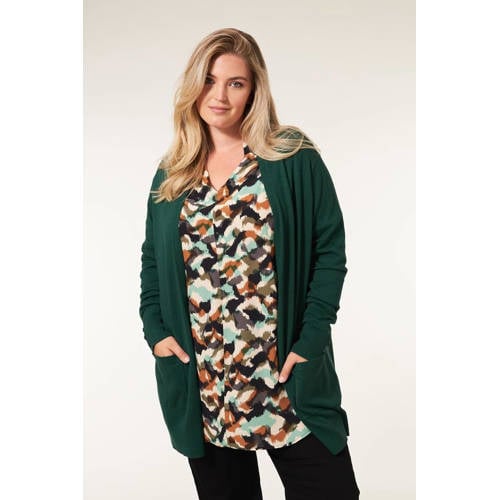 Miss Etam Plus vest Senna groen afbeelding