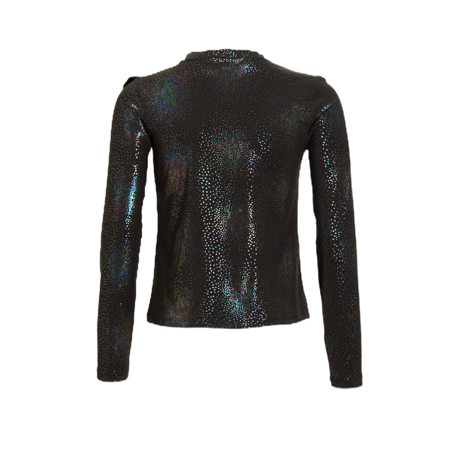 anytime longsleeve met ruffle zwart