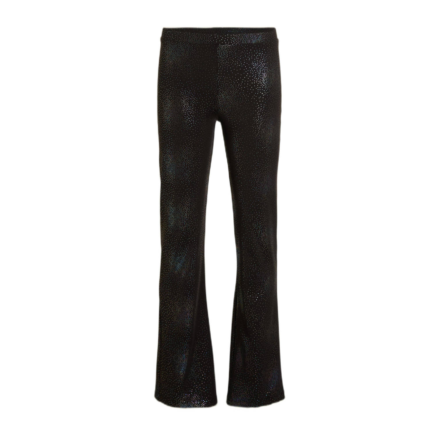 Anytime flared legging met stippen print zwart