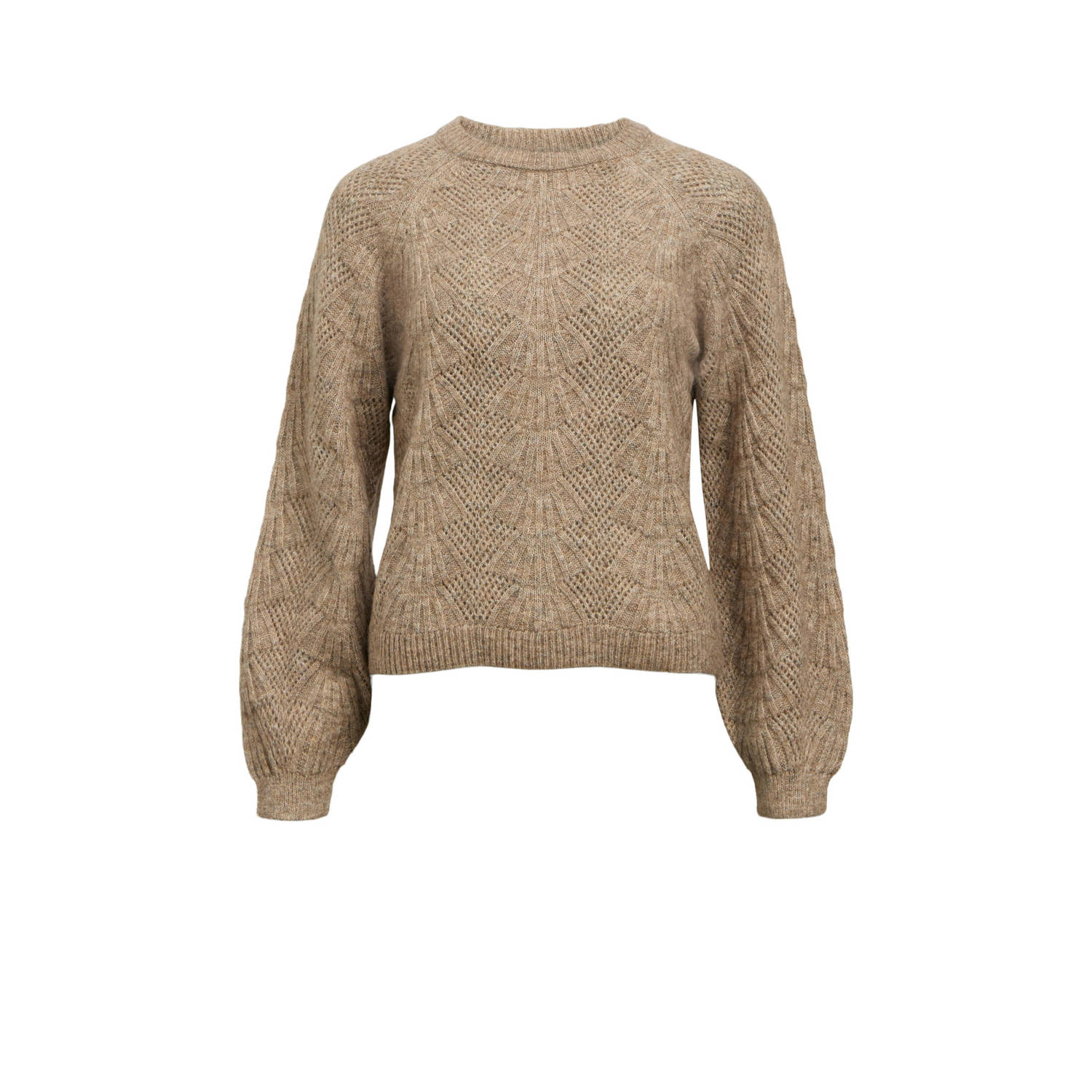 OBJECT Dames Truien & Vesten Objflora Re L s Knit Pullover Bruin