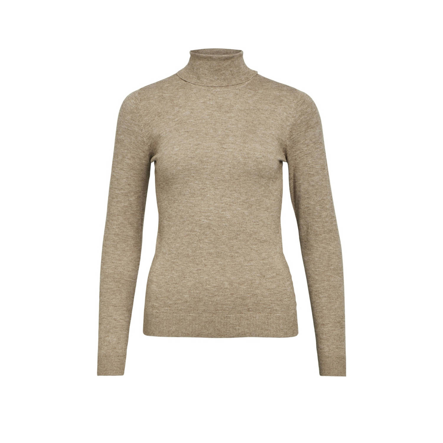OBJECT Dames Truien & Vesten Objthess L s Rollneck Knit Pullover Taupe