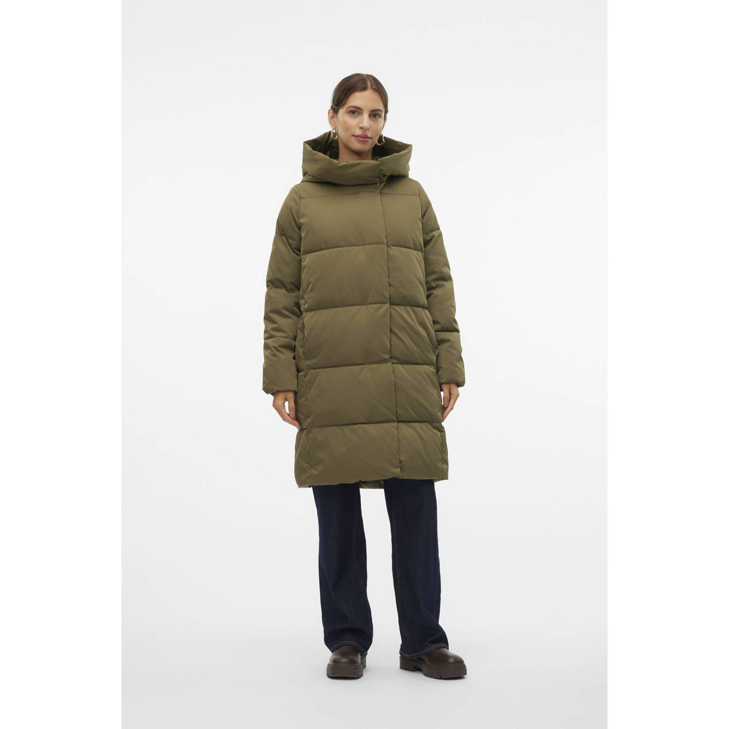 VERO MODA gewatteerde winterjas VMSTELLA donkergroen