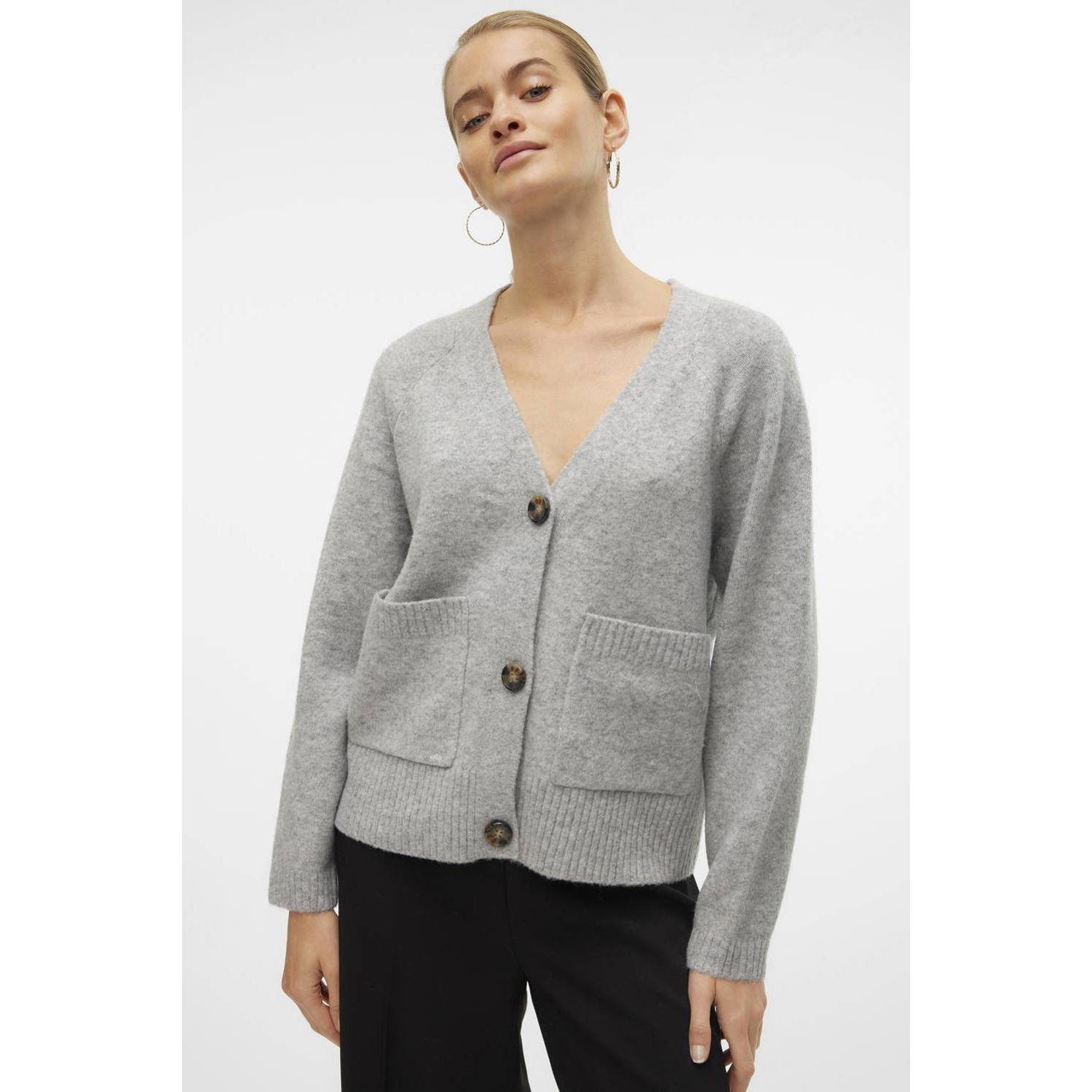 VERO MODA vest VMBOOM grijs