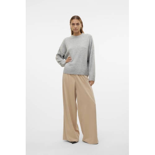 VERO MODA gebreide trui VMBOOM lichtgrijs afbeelding