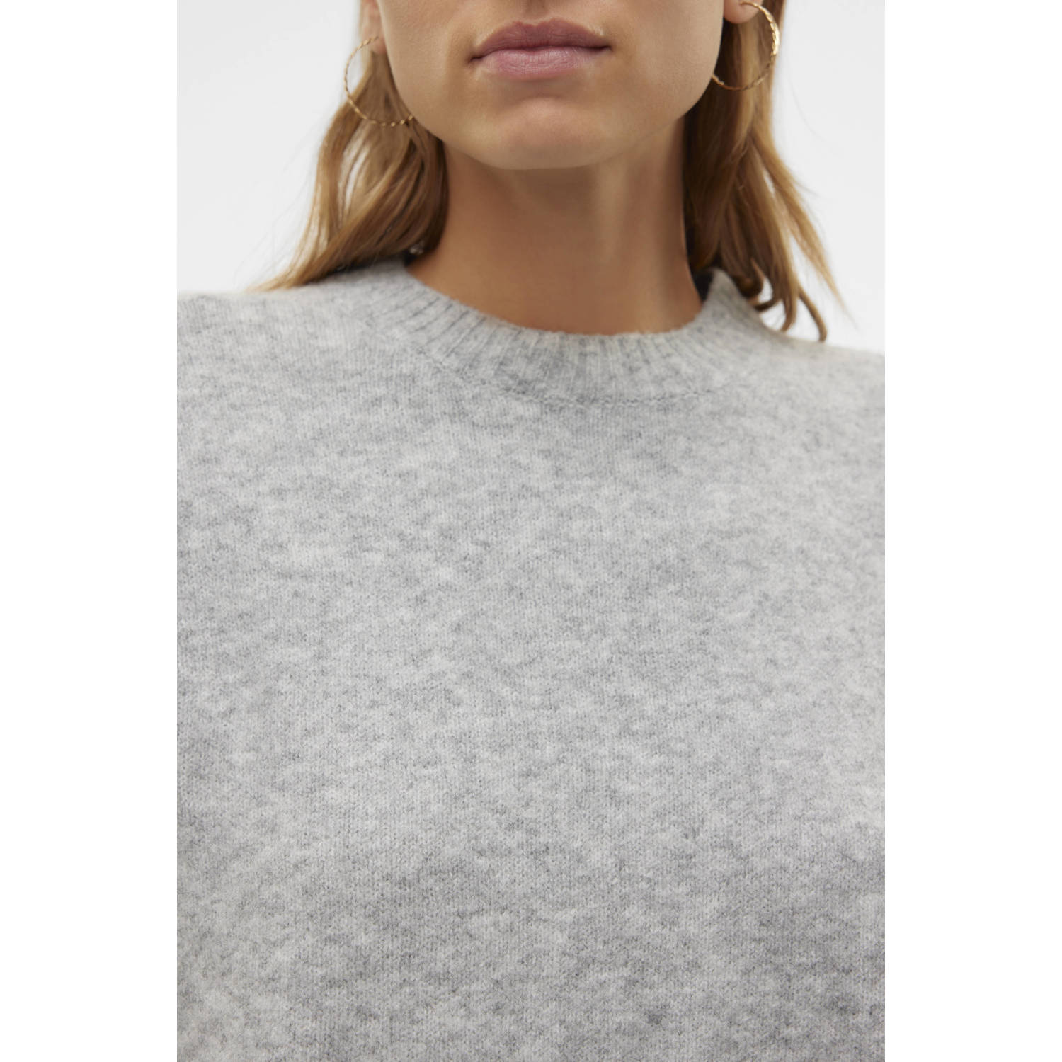 VERO MODA gebreide trui lichtgrijs