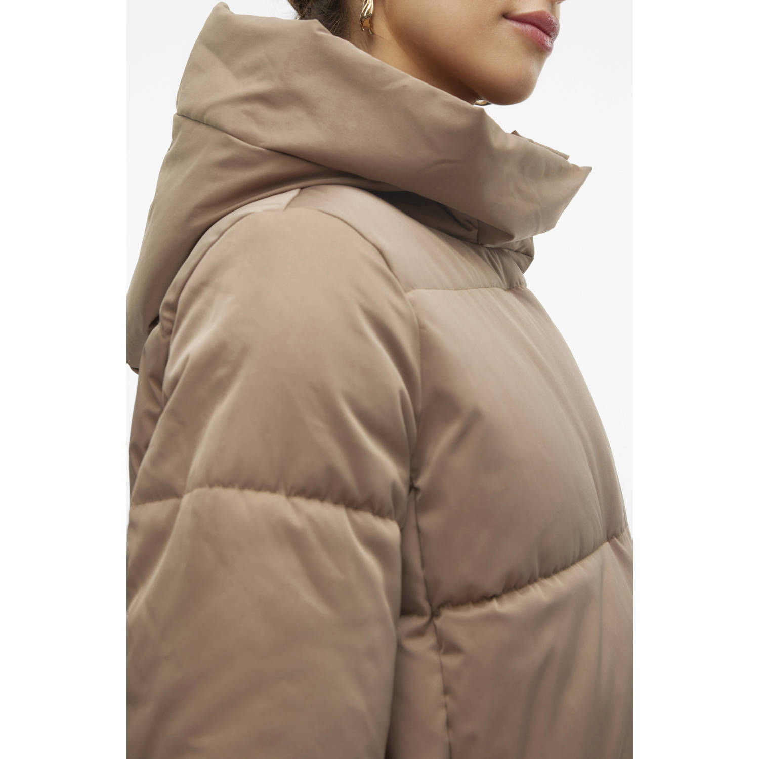 VERO MODA gewatteerde winterjas VMSTELLA lichtkaki