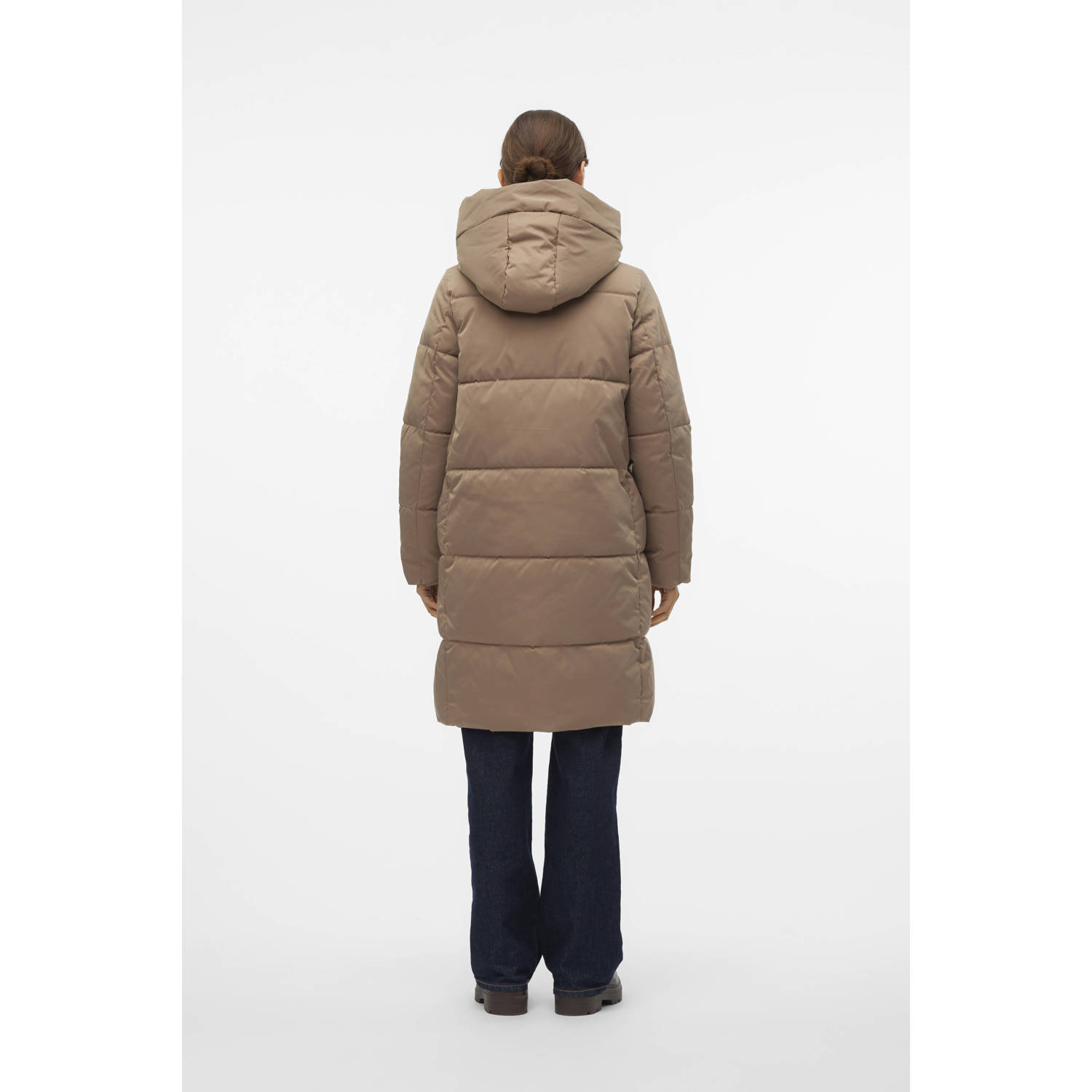 VERO MODA gewatteerde winterjas VMSTELLA lichtkaki