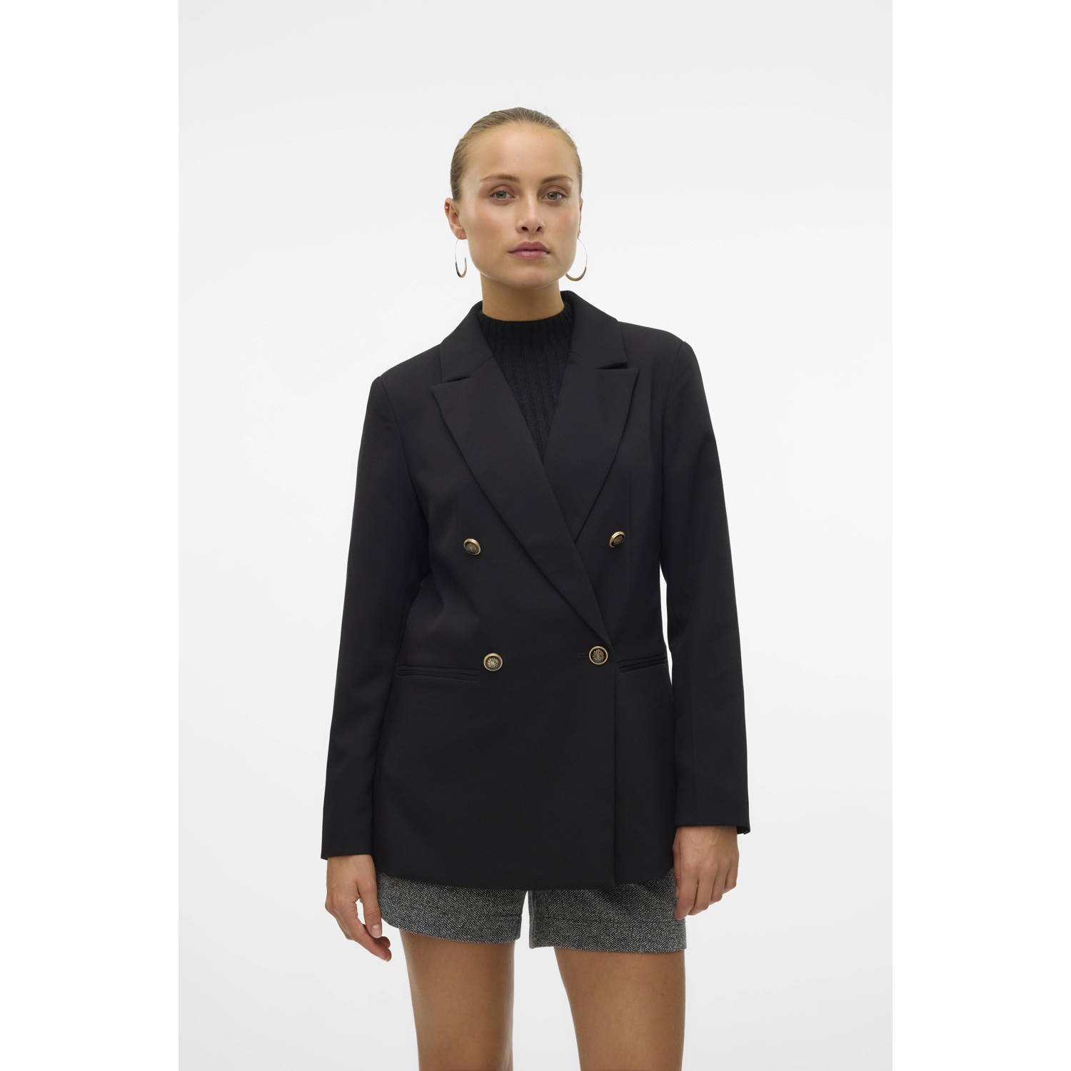 VERO MODA rechtvallende blazer zwart