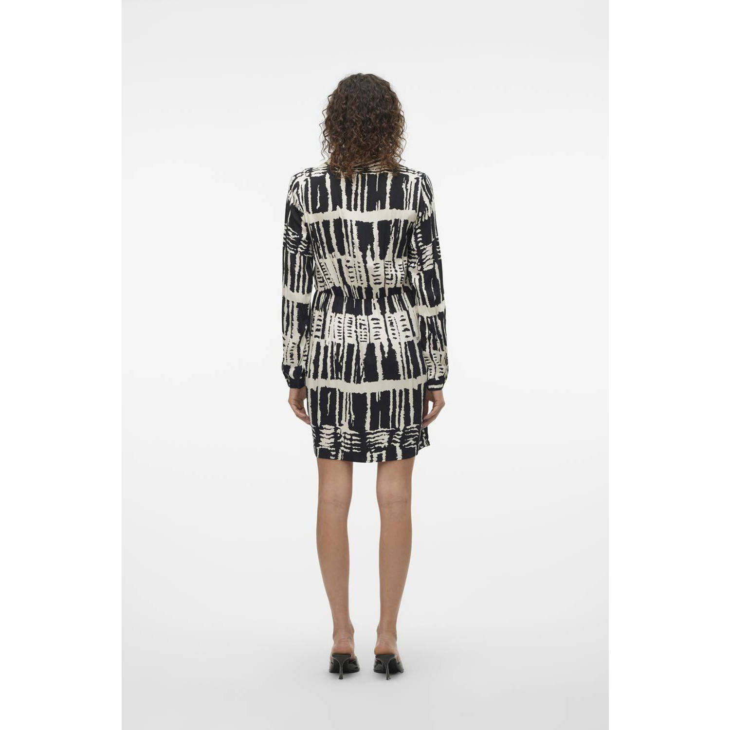 VERO MODA jurk VMCINDY met all over print zwart ecru