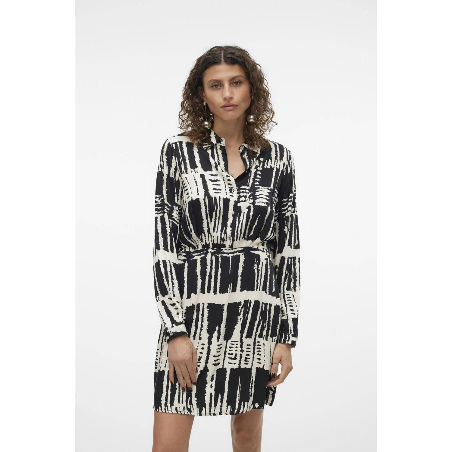 VERO MODA jurk VMCINDY met all over print zwart ecru