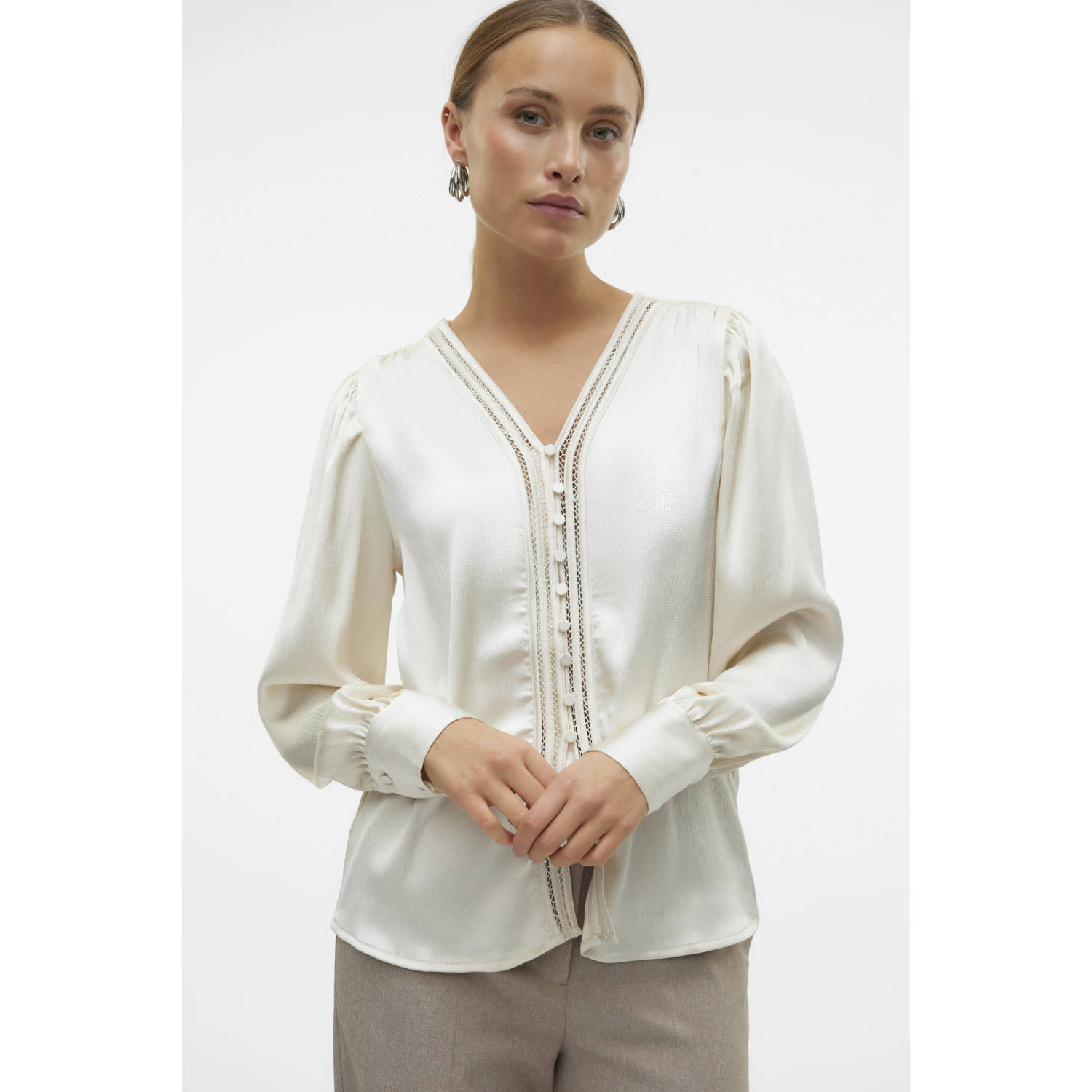 VERO MODA blouse VMOMANA ecru