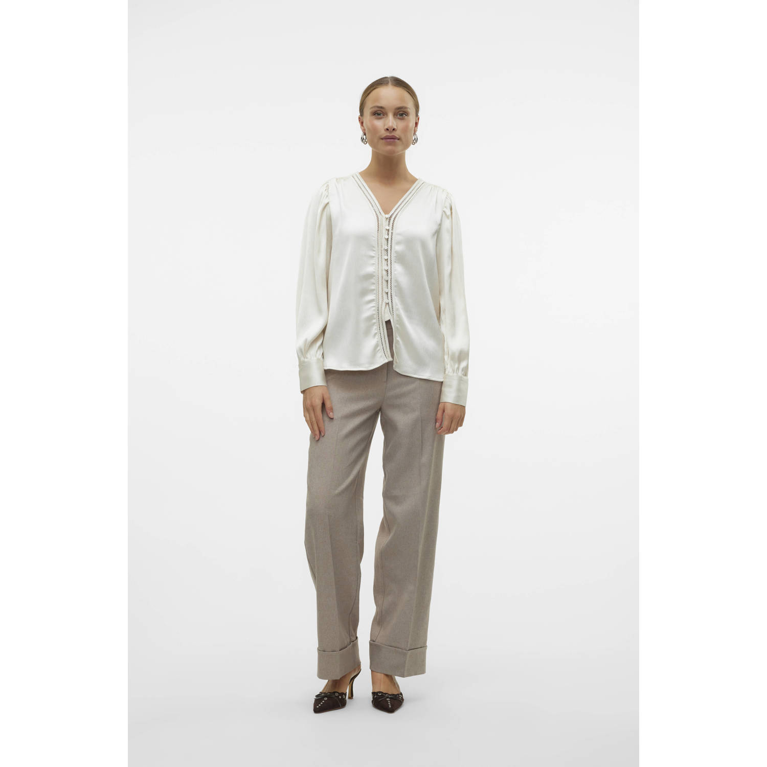 VERO MODA blouse VMOMANA ecru