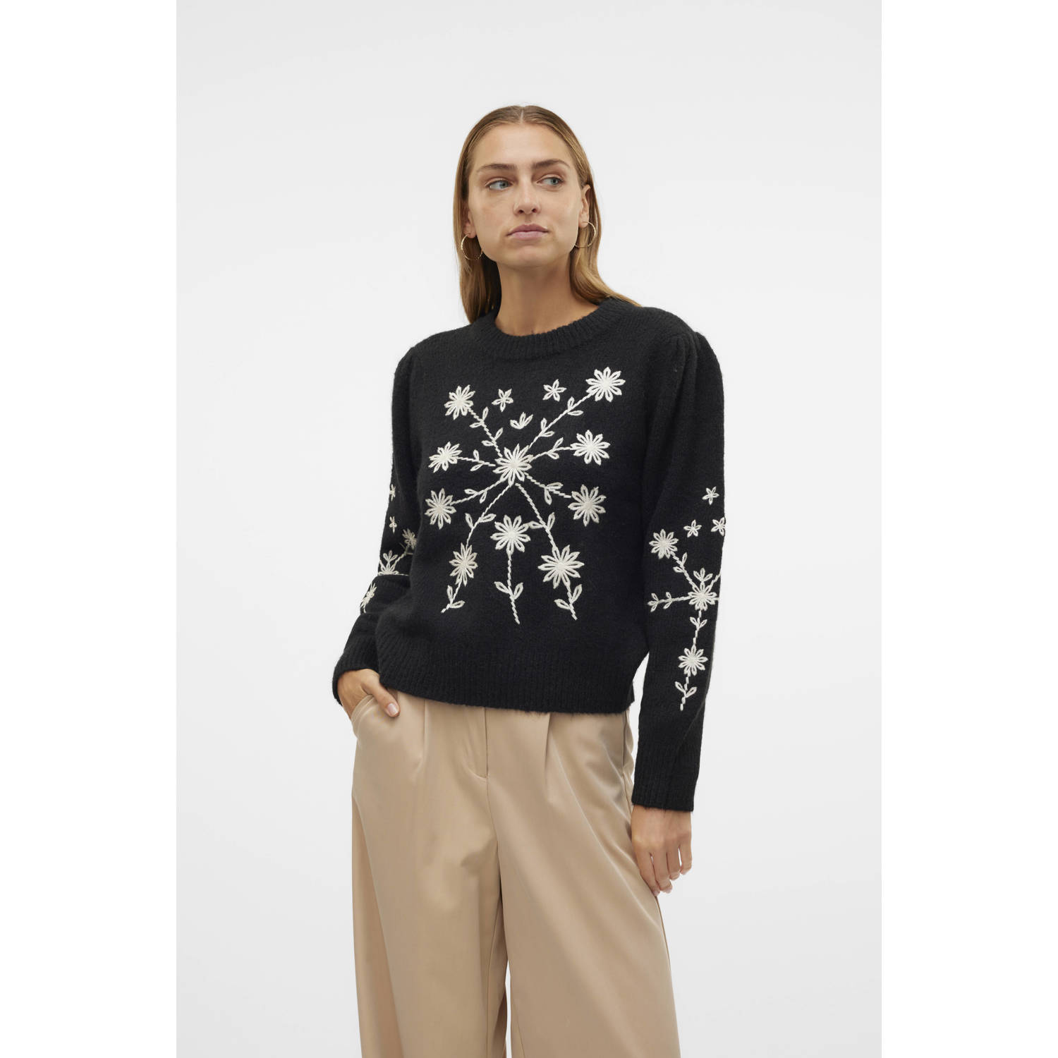 Vero moda Gaia O-neck Embroidery Pullover