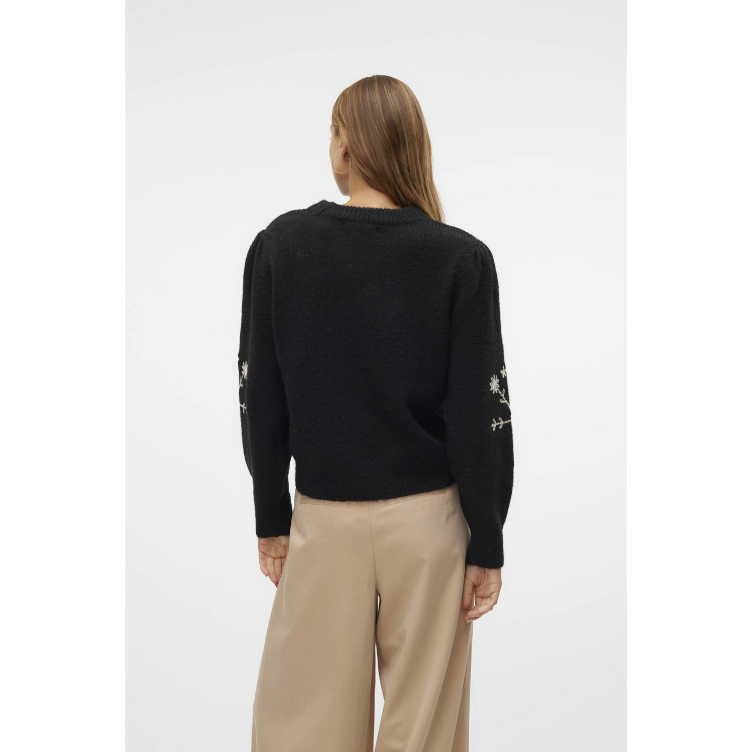 VERO MODA gebreide trui VMGAIA zwart