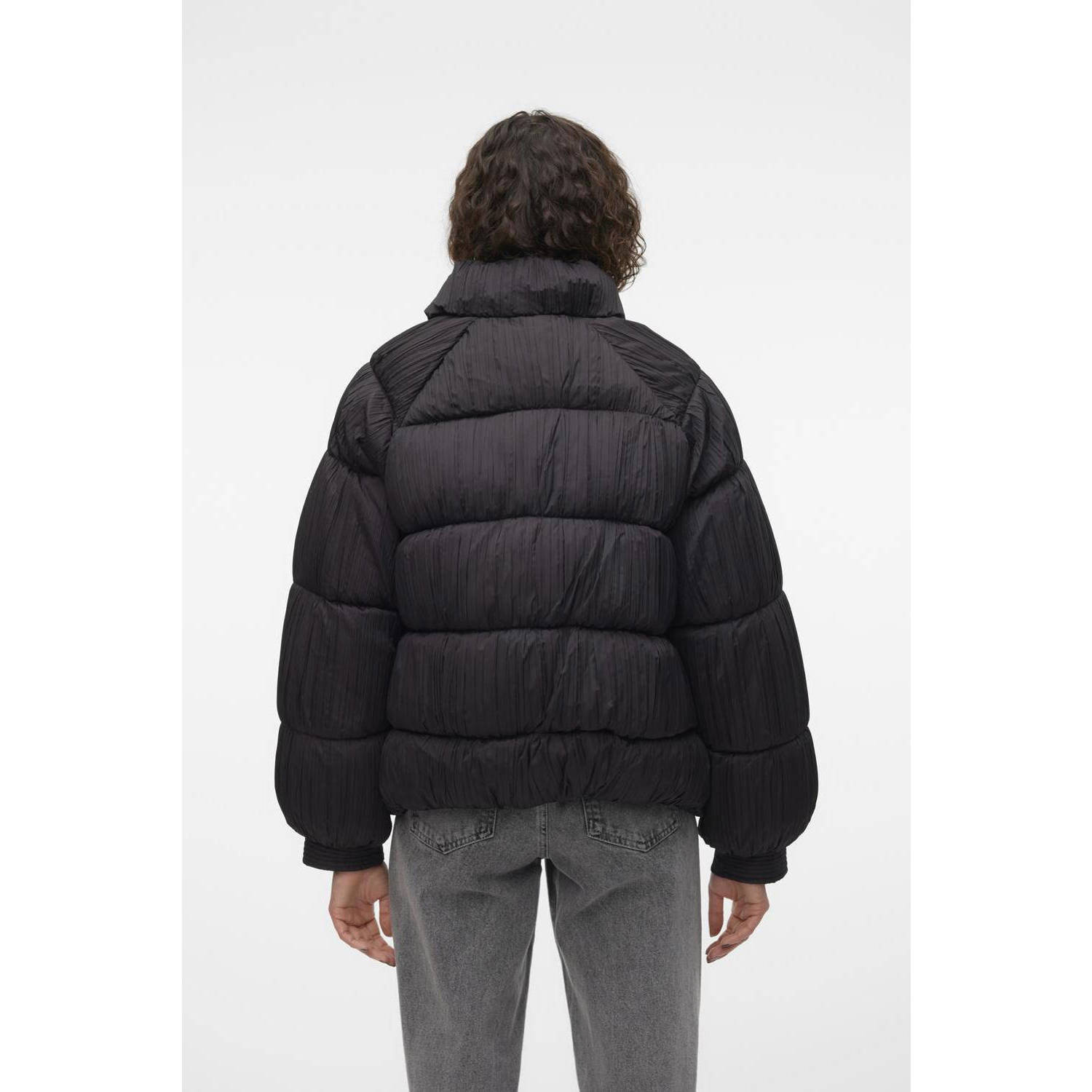 VERO MODA gewatteerde winterjas VMSIRI SHORT JACKET GA zwart