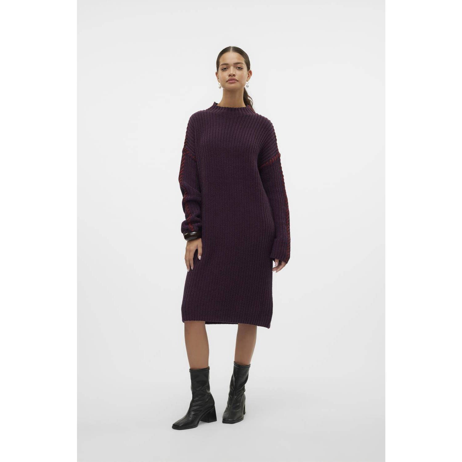 VERO MODA jurk donkerpaars