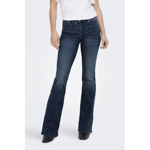 ONLY flared jeans ONLLUSH dark blue denim: RINSEWASH afbeelding