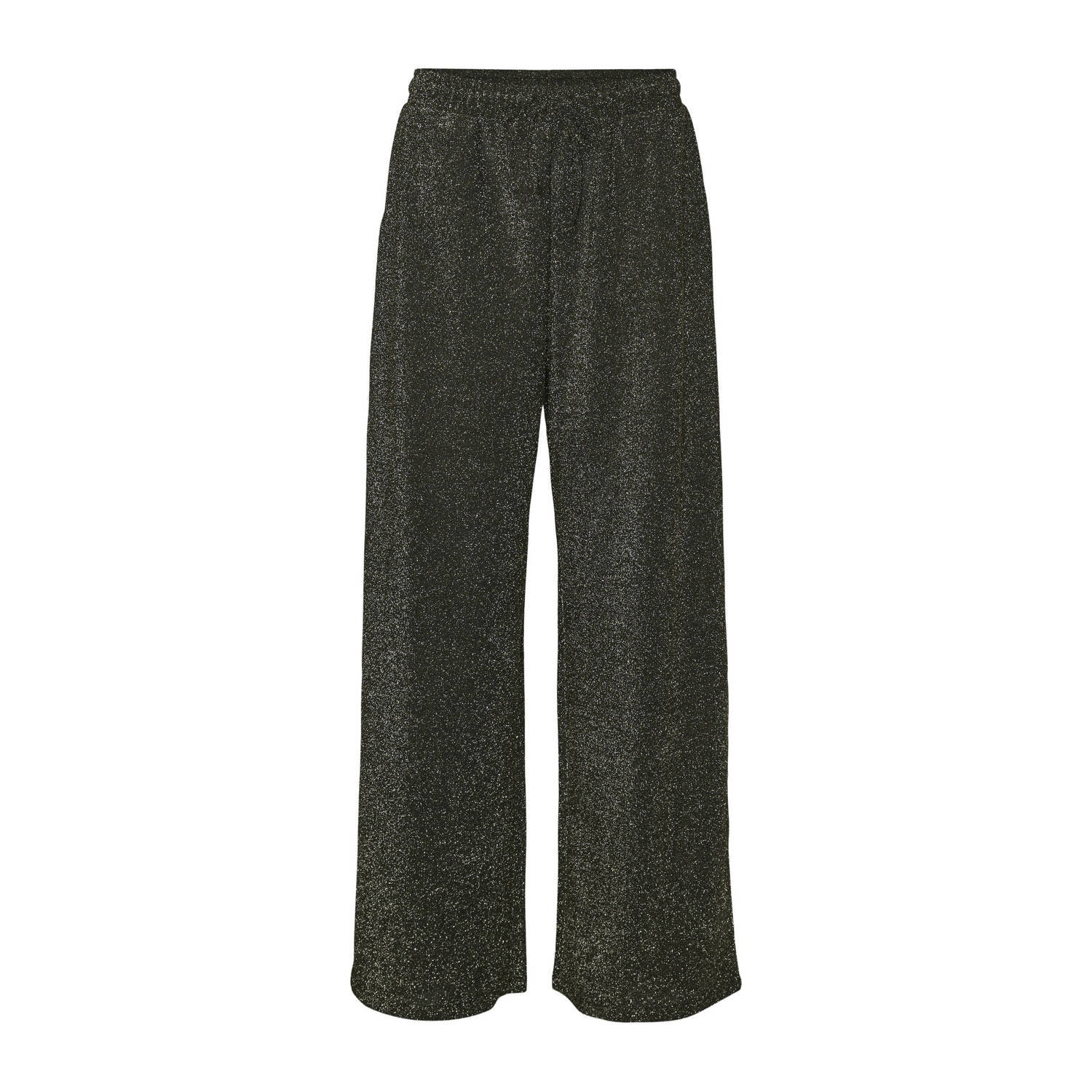 VERO MODA loose fit broek VMROXANNE grijs melange